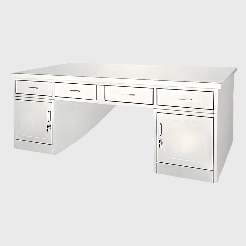 Bolnički radni stol od nehrđajućeg čelika s ladicama